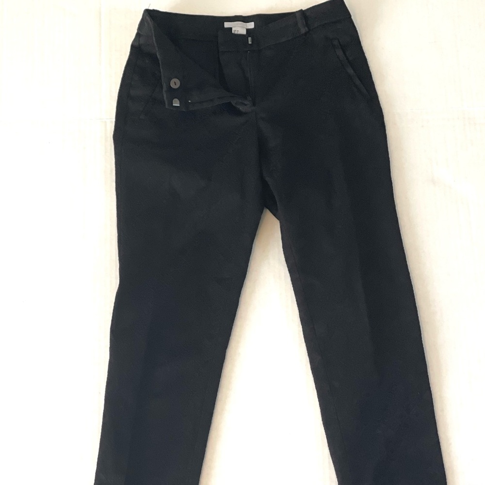 Black High Waisted Jacquard Pants
